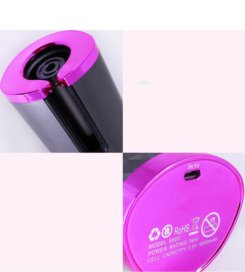 Hair Curler with LCD display and ceramic rotating barrel for easy styling.