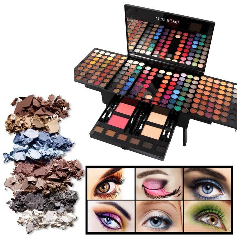 Eyeshadow makeup kit /Facial Blusher /Eyebrow Powder /Eyeliner Pencil 