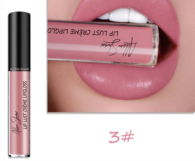 Lip Gloss Silky cream texture lip gloss in various shades, featuring Shopee cross-border exclusive lip glaze for a vibrant, long-lasting look.