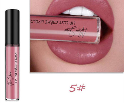 Lip Gloss Silky cream texture lip gloss in various shades, featuring Shopee cross-border exclusive lip glaze for a vibrant, long-lasting look.