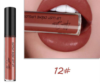 Lip Gloss Silky cream texture lip gloss in various shades, featuring Shopee cross-border exclusive lip glaze for a vibrant, long-lasting look.