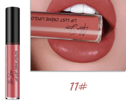 Lip Gloss Silky cream texture lip gloss in various shades, featuring Shopee cross-border exclusive lip glaze for a vibrant, long-lasting look.