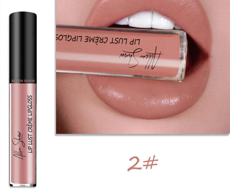 Lip Gloss Silky cream texture lip gloss in various shades, featuring Shopee cross-border exclusive lip glaze for a vibrant, long-lasting look.