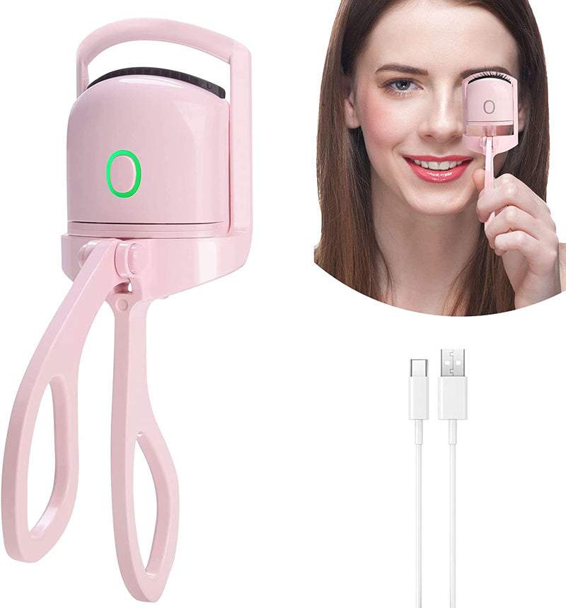 Eyelash Curler Portable Electric Heated Comb Eye Lash Long Lasting Eyelashes Curls Thermal Eyelash Curler Makeup Tools Heated Eyelash Curlers, Rechargeable Electric