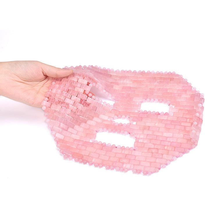 Rose Quartz Face Cold Mask for Headache Stress Relief Relax Skin Care