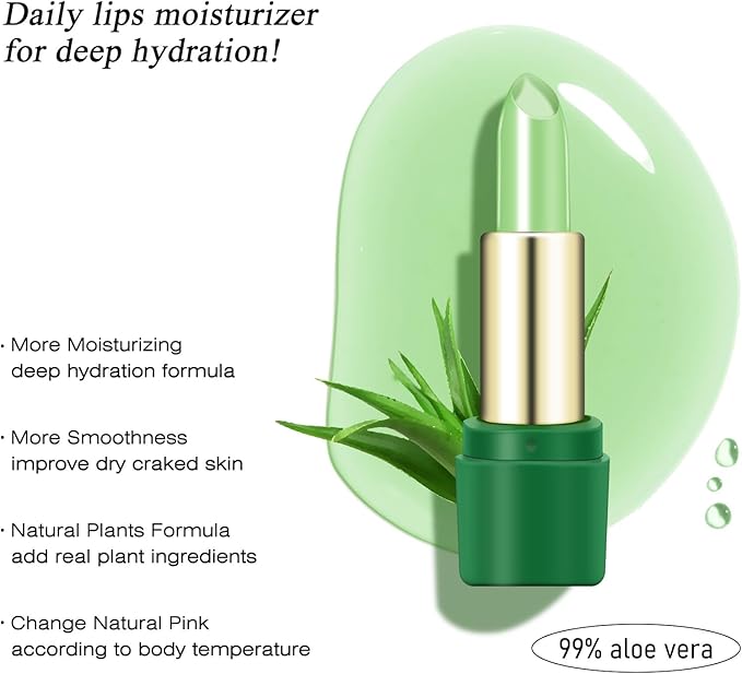 Aloe Vera Lipstick Gel Color Changing Lipstick Gloss: Moisturizing Magic