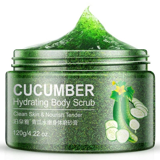 Body Scrub Cucumber Skin Beautiful Gently Exfoliates Removes Dead Skin