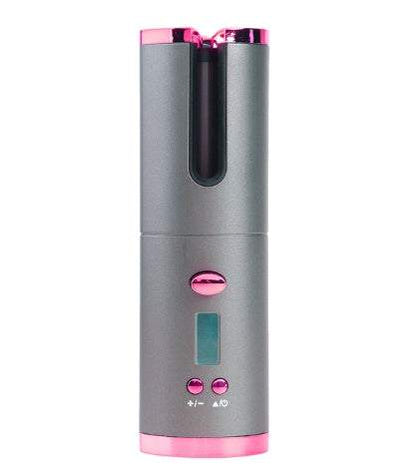 Hair Curler with LCD display and ceramic rotating barrel for easy styling.