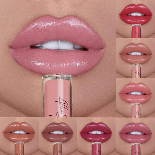 Lip Gloss Silky cream texture lip gloss in various shades, featuring Shopee cross-border exclusive lip glaze for a vibrant, long-lasting look.