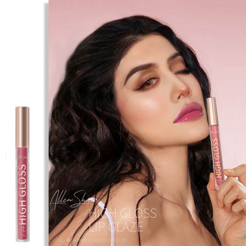 Lip Gloss Silky cream texture lip gloss in various shades, featuring Shopee cross-border exclusive lip glaze for a vibrant, long-lasting look.